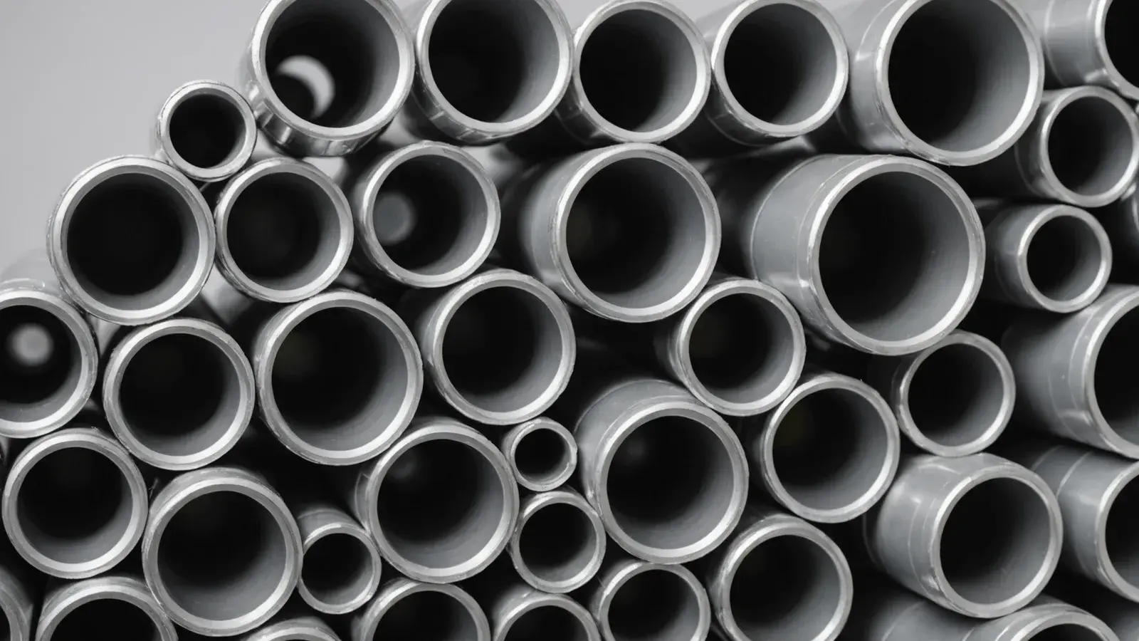 Tubes d'aluminium de diamètres différents emboîtés les uns dans les autres, en gros plan